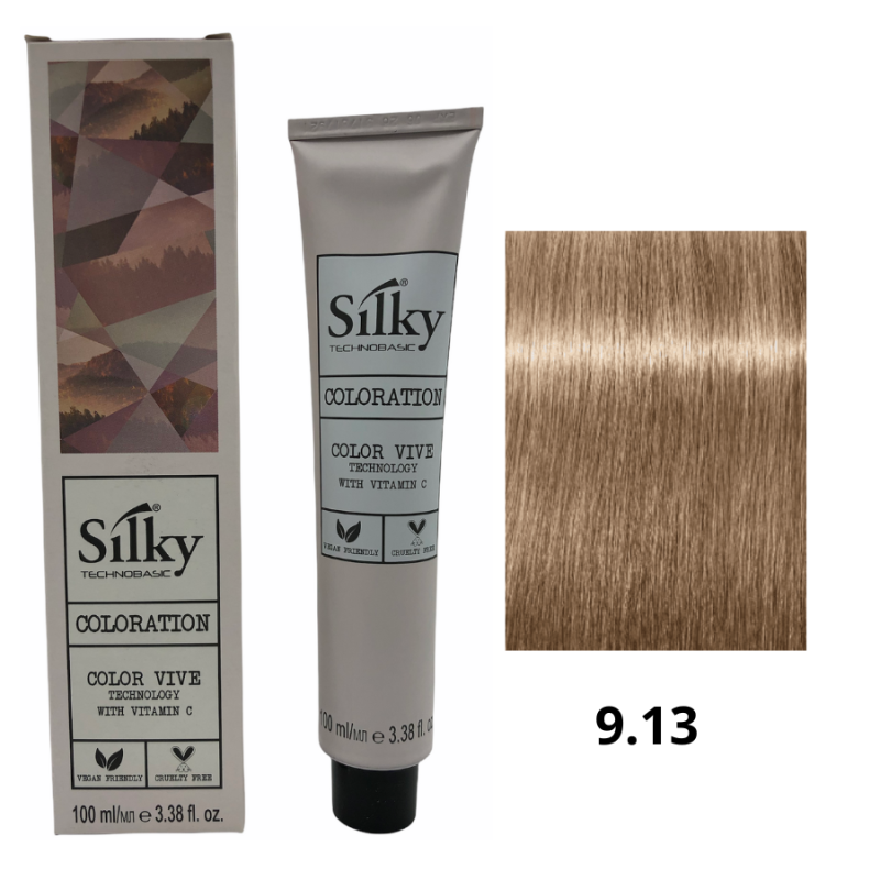 Silky Tinte de Pelo n 9-13 Rubio Muy Claro Beige Ceniza 100 ml