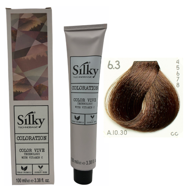 Silky Tinte de Pelo 6-3 Rubio Oscuro Dorado 100 ml