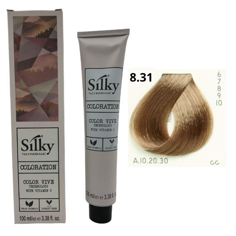 Silky Tinte de Pelo n 8-31 Rubio Claro Beige Dorado 100 ml