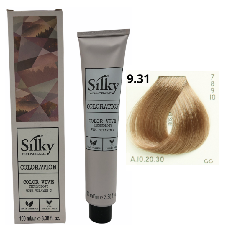 Silky Tinte de pelo 9-31 Rubio Muy Claro Beige Dorado 100 ml