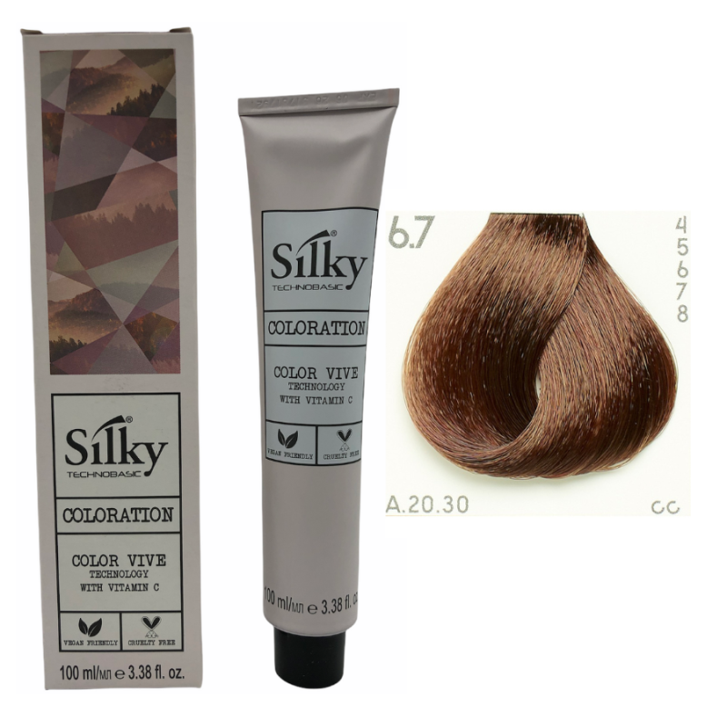 Silky Tinte de Pelo n 6-7 Rubio Oscuro Marrón 100 ml