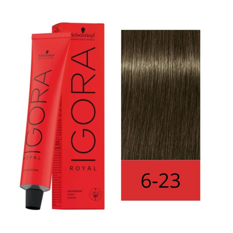 Schwarzkopf Tinte Igora Royal Cools 6-23 Rubio Oscuro Humo Mate 60 ml