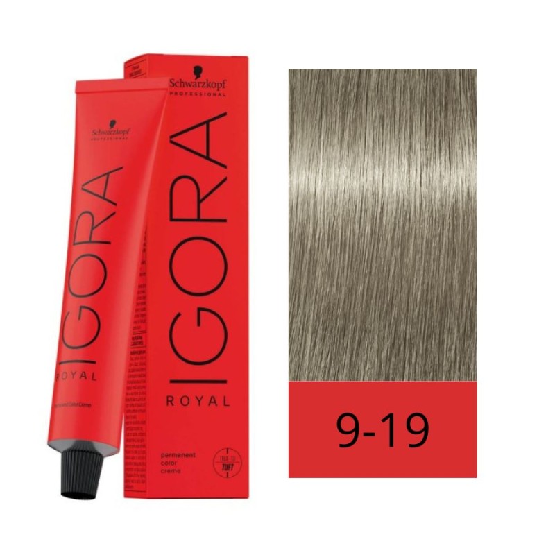 Schwarzkopf Tinte Igora Royal Cools 9-19 Rubio Muy Claro Ceniza Violeta 60 ml