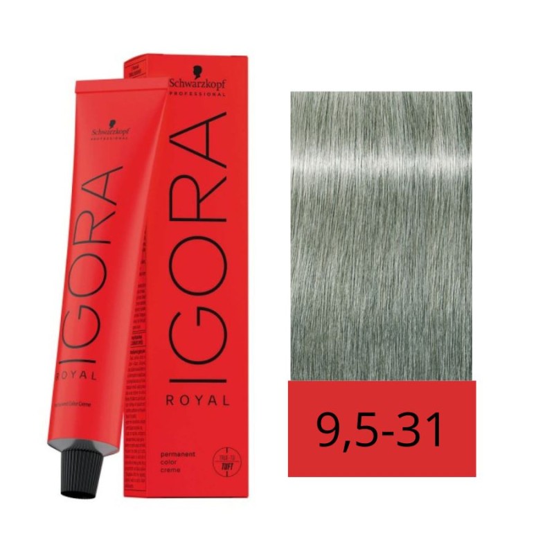 Schwarzkopf Tinte Igora Royal 9,5-31 Matizador Pastel Menta 60 ml