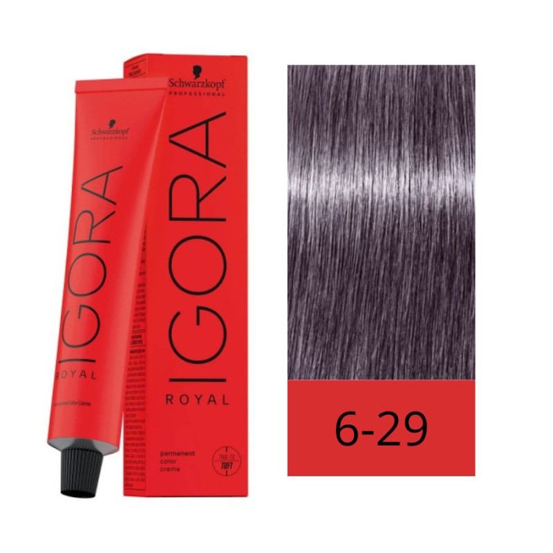 Schwarzkopf Tinte Igora Royal 6-29 Rubio Oscuro Humo Violeta 60 ml