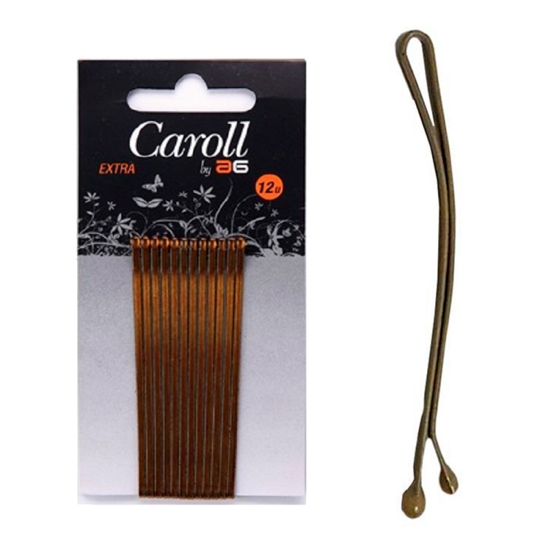 Caroll Clips de acero color rubio 12 unidades