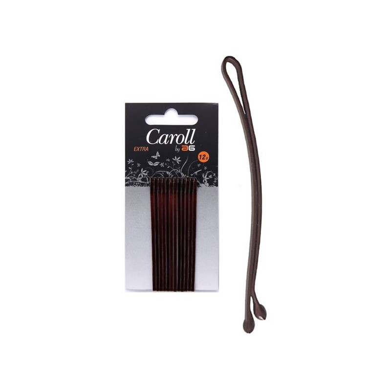 Caroll Clips de acero color castaño 12 unidades