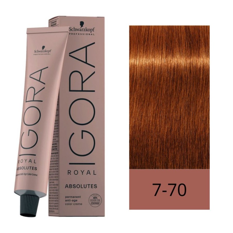 SCHWARZKOPF IGORA ROYAL ABSOLUTES 7-70 RUBIO MEDIO COBRIZO NATURAL