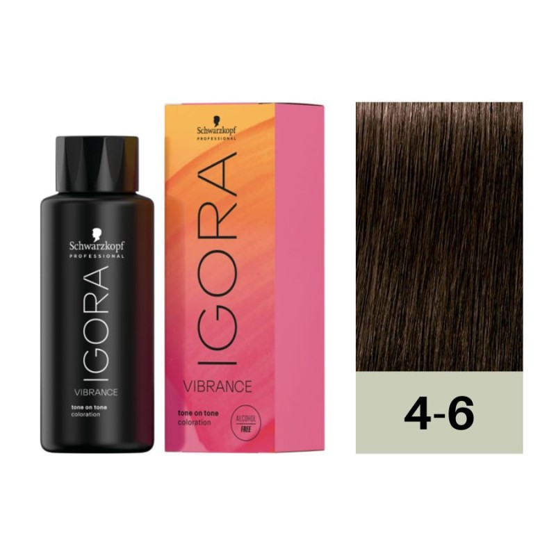 Schwarzkopf Igora Vibrance 4-6 Castaño Medio Chocolate 60 ml Baño de Color
