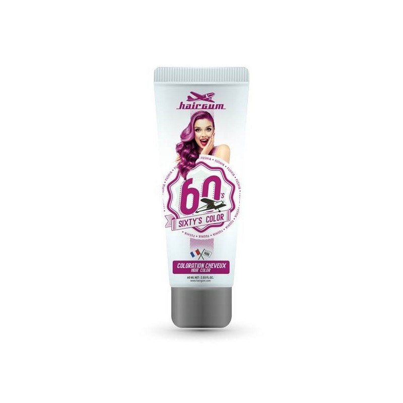 SIXTY'S COLOR FUSHIA SEMI-PERMANENTE HAIRGUM 60 ML