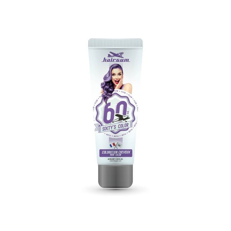 SIXTY'S COLOR PLUM SEMI-PERMANENTE HAIRGUM 60 ML