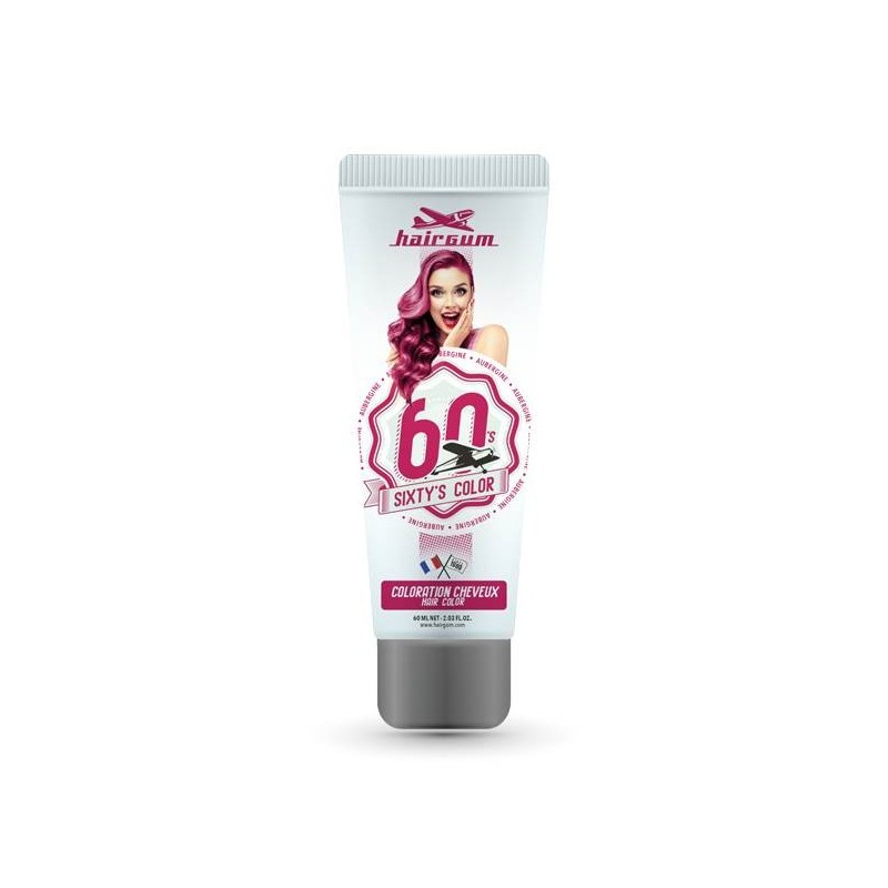 SIXTY'S COLOR AUBERGINE SEMI-PERMANENTE HAIRGUM 60 ML