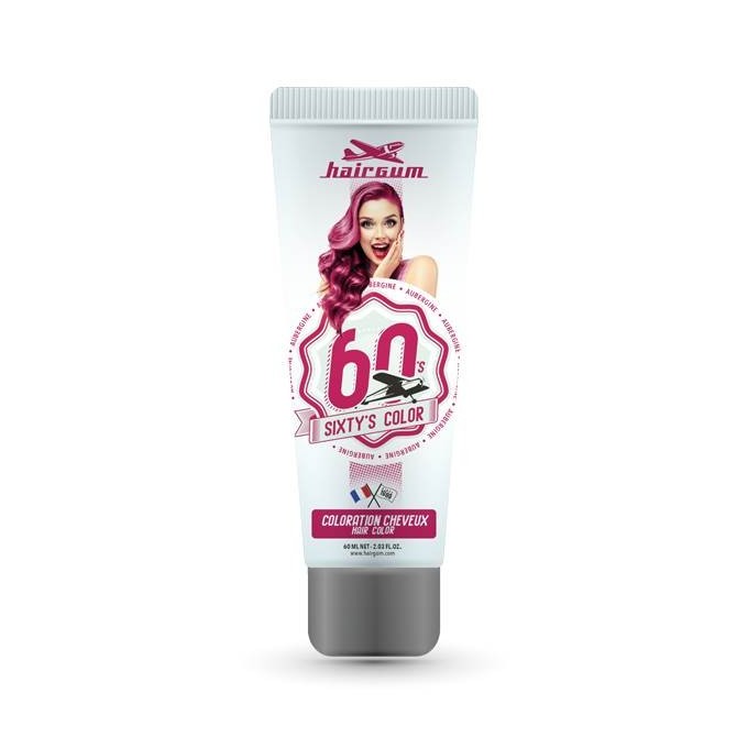 SIXTY'S COLOR AUBERGINE SEMI-PERMANENTE HAIRGUM 60 ML