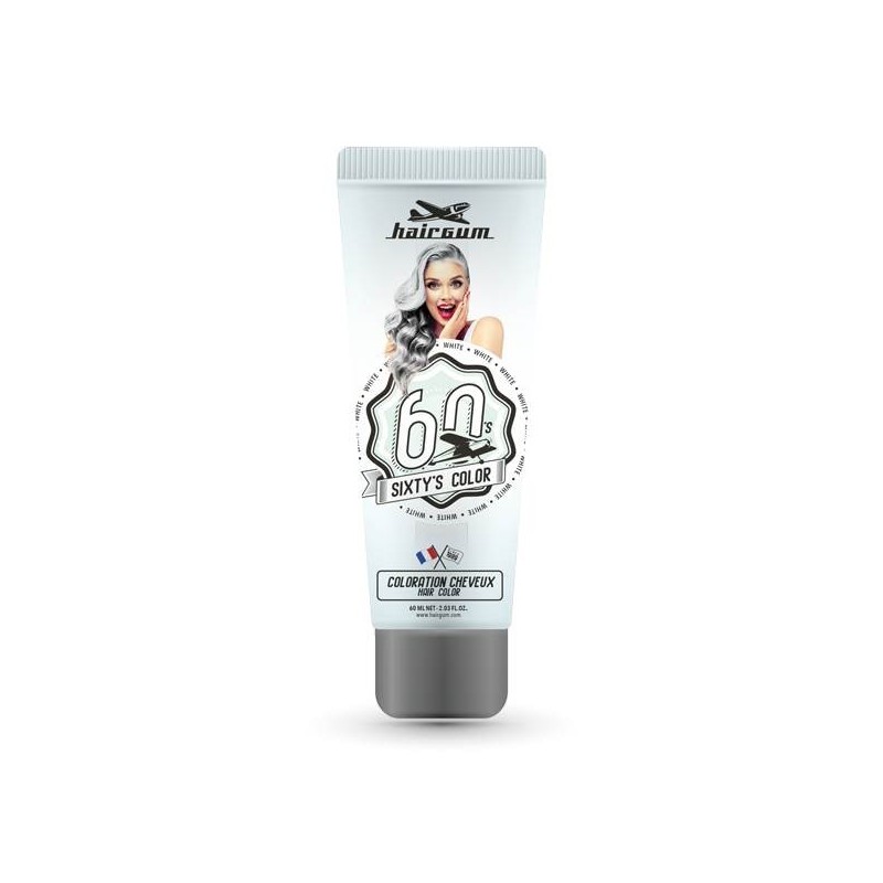 SIXTY'S COLOR WHITE SEMI-PERMANENTE HAIRGUM 60 ML