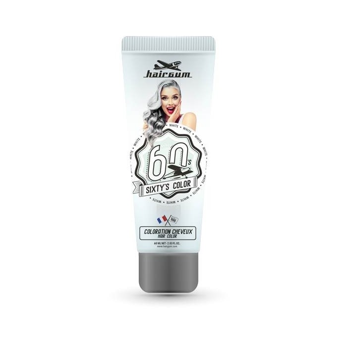 SIXTY'S COLOR WHITE SEMI-PERMANENTE HAIRGUM 60 ML