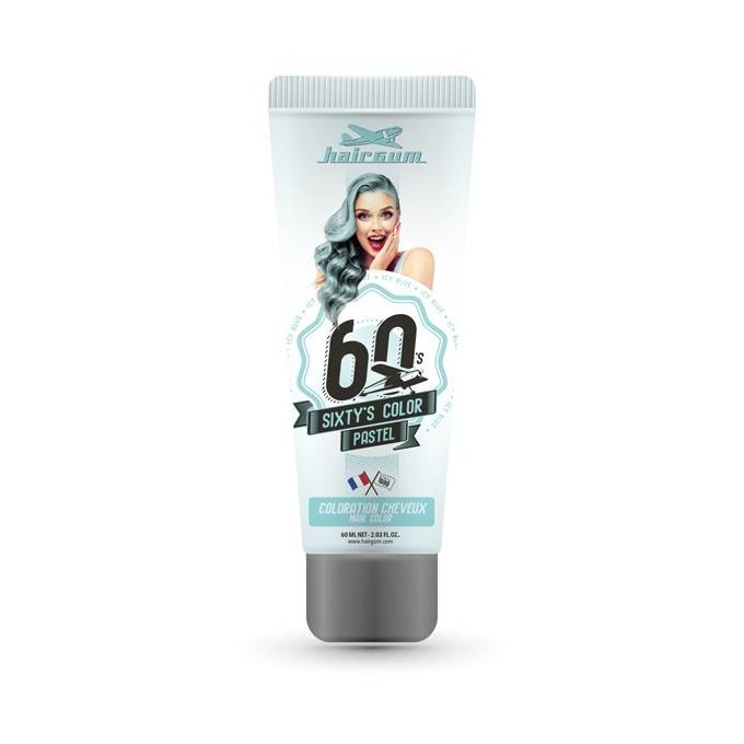 SIXTY'S COLOR ICY BLUE PASTEL SEMI-PERMANENTE HAIRGUM 60 ML