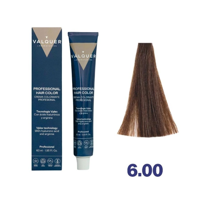 Valquer Tinte VPlex 6.00 Rubio Oscuro Doble Cobertura 60 ml