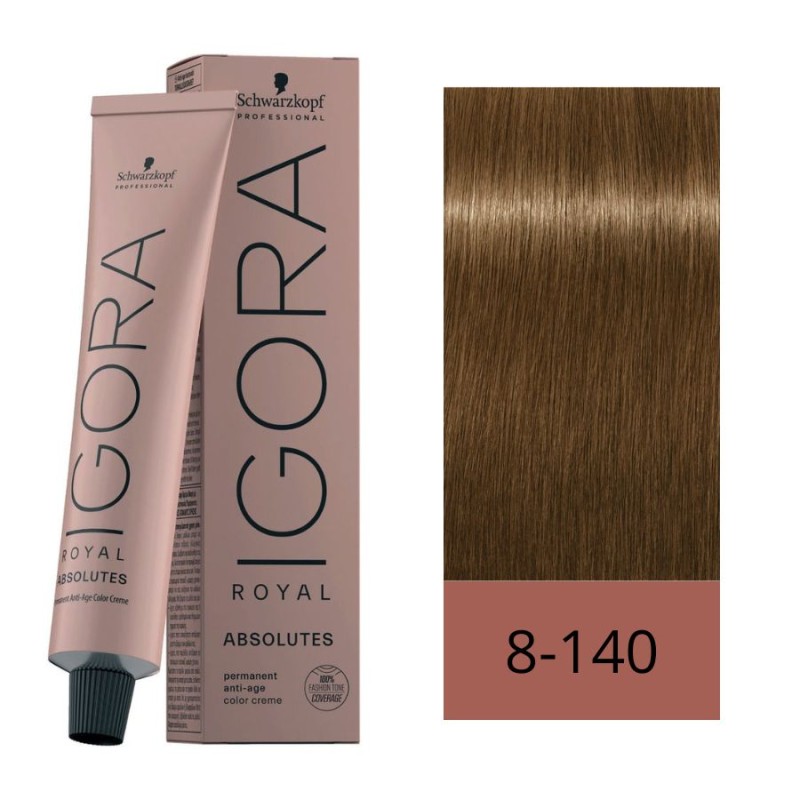 Schwarzkopf Tinte Igora Royal Absolutes 9-140 Rubio Muy Claro Ceniza Beige Natural 60 ml