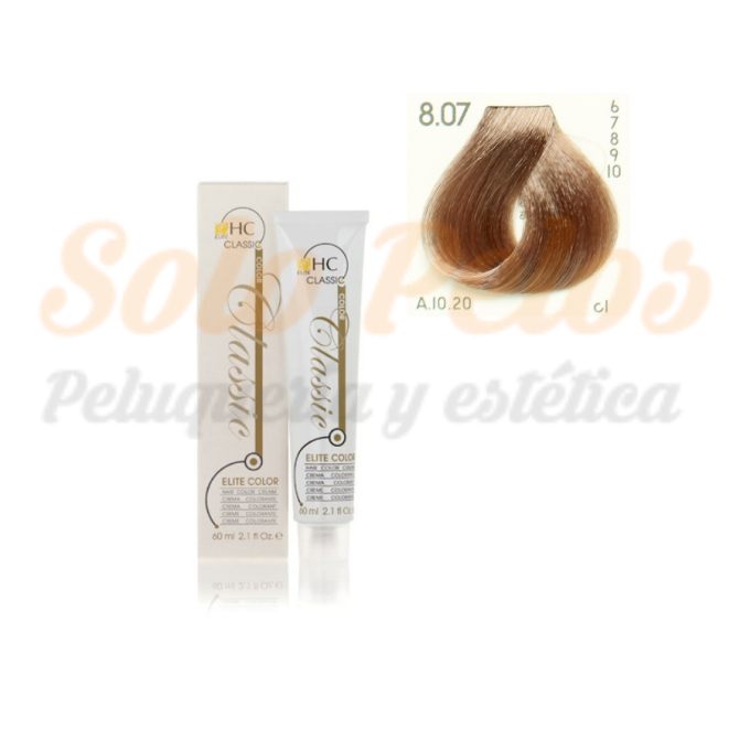 Elite classic color 8-07 rubio claro vison 60 ml. HAIRCONCEPT