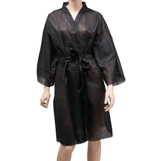 Kimono Desechable negro POLLIÉ