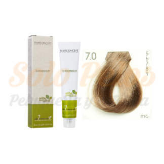 HAIRCONCEPT ELITE EVOLUTION ORGANIC COLOR (SIN AMONIACO NI PPD) 7-0 RUBIO MEDIO NATURAL 60 ML