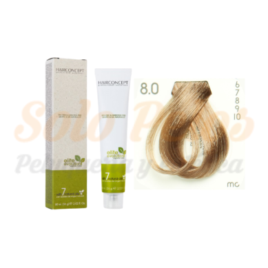 HAIRCONCEPT ELITE EVOLUTION ORGANIC COLOR (SIN AMONIACO NI PPD) 8-0 RUBIO CLARO NATURAL 60 ML