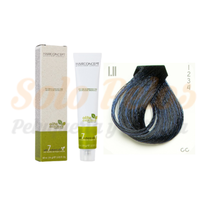 HAIRCONCEPT ELITE EVOLUTION ORGANIC COLOR (SIN AMONIACO NI PPD) 1-11 NEGRO AZULADO 60 ml