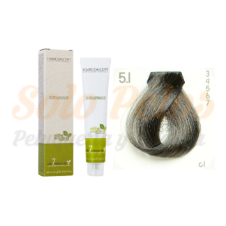 HAIRCONCEPT 5-1 Castaño claro ceniza ELITE EVOLUTION ORGANIC COLOR (SIN AMONIACO NI PPD) 60 ml