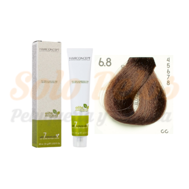 HAIRCONCEPT 6-8 Rubio oscuro marrón ELITE EVOLUTION ORGANIC COLOR (SIN AMONIACO NI PPD) 60 ml