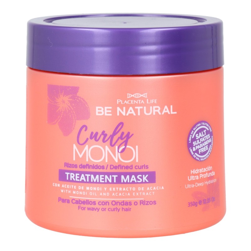 Placenta Life Be Nat Nutri Curly Monoi Rizos Mascarilla 350 gr