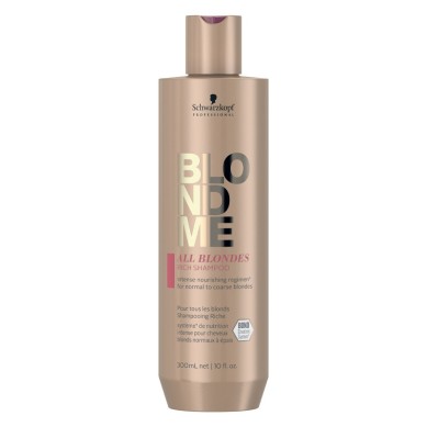 SCHWARZKOPF BLONDME Champú Enriquecido para todo tipo de rubios 300 ml