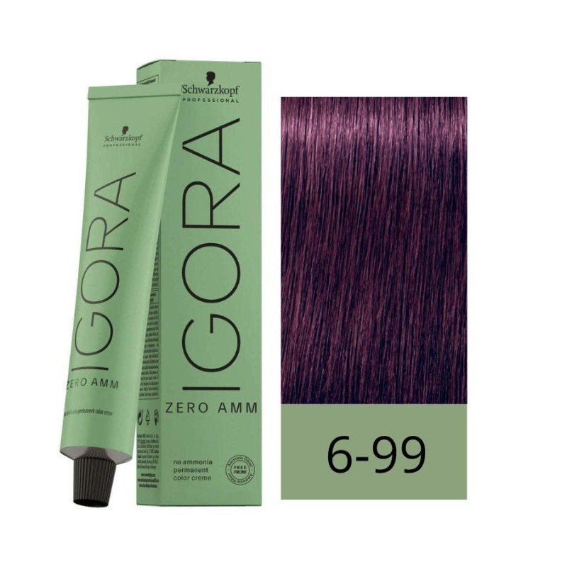Schwarzkopf Zero Amm Tinte Sin Amoniaco 6-99 Rubio Violeta Intenso 60 ml