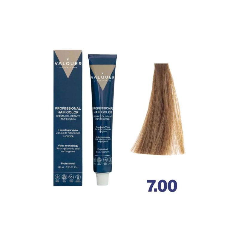 Valquer Tinte VPlex 7.00 Rubio Medio Doble Cobertura 60 ml
