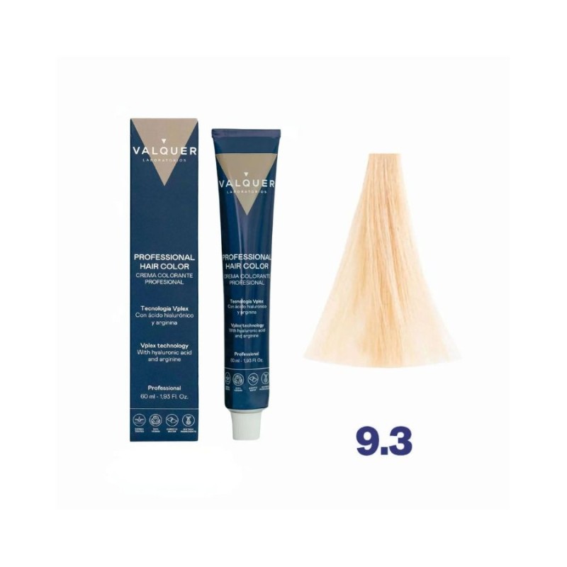 Valquer Tinte VPlex 9.3 Rubio Muy Claro Dorado 60 ml