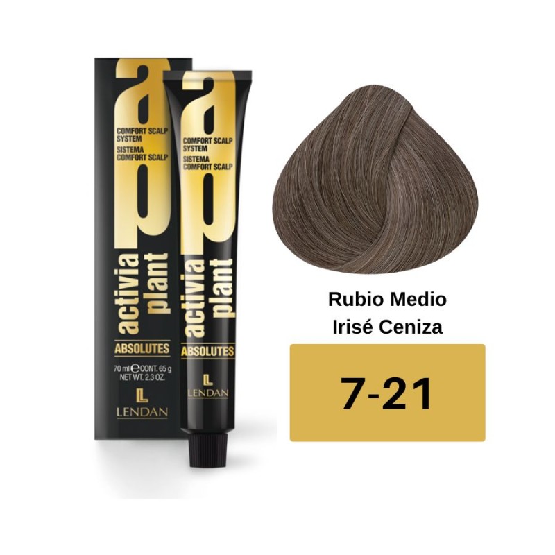 Lendan Tinte Activia Plant Absolutes 7-21 Rubio Medio Irisé Ceniza 70 ml