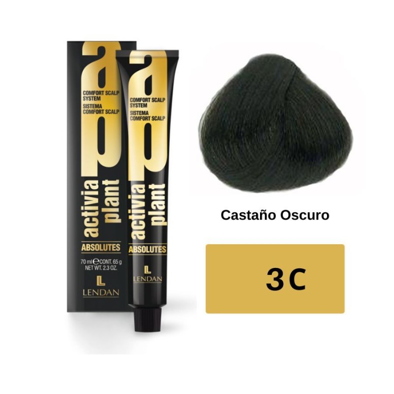 Lendan Tinte Activia Plant Absolutes Corrector 3C Castaño Oscuro 70 ml