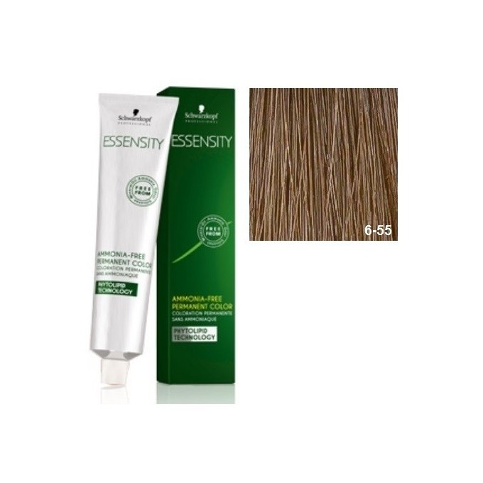 SCHWARZKOPF ESSENSITY TINTE SIN AMONIACO 6-55 RUBIO OSCURO DORADO INTENSO + LOCIÓN ACTIVADORA