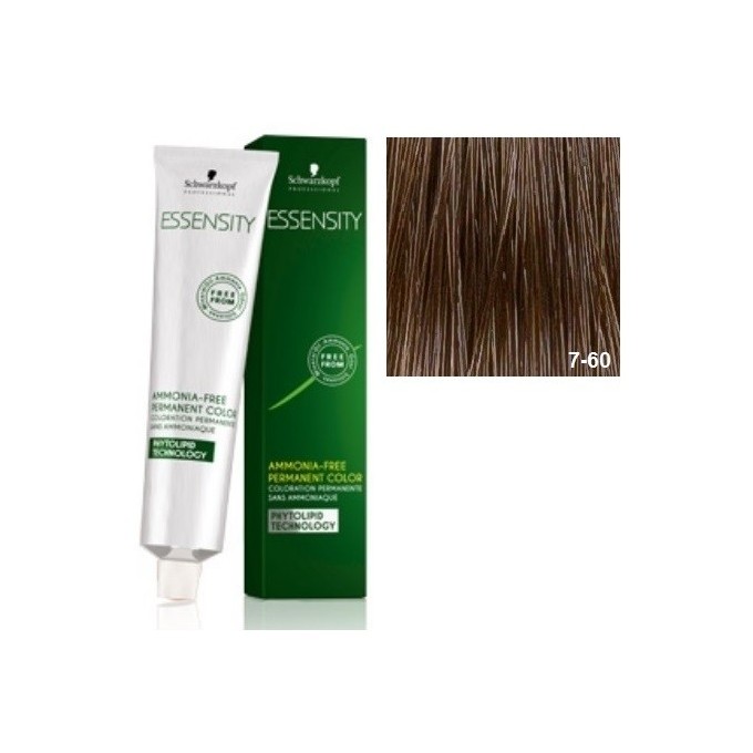 SCHWARZKOPF ESSENSITY TINTE SIN AMONIACO 7-60 RUBIO MEDIO CHOCOLATE NATURAL + LOCIÓN ACTIVADORA