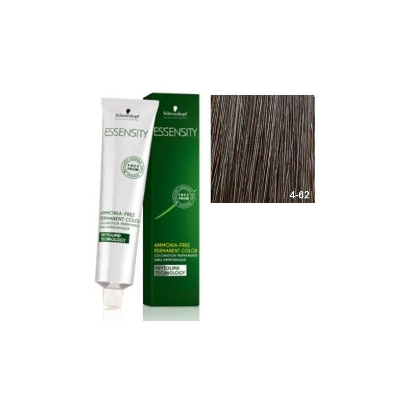 SCHWARZKOPF ESSENSITY TINTE SIN AMONIACO 4-62 CASTAÑO MEDIO CHOCOLATE HUMO + LOCIÓN ACTIVADORA