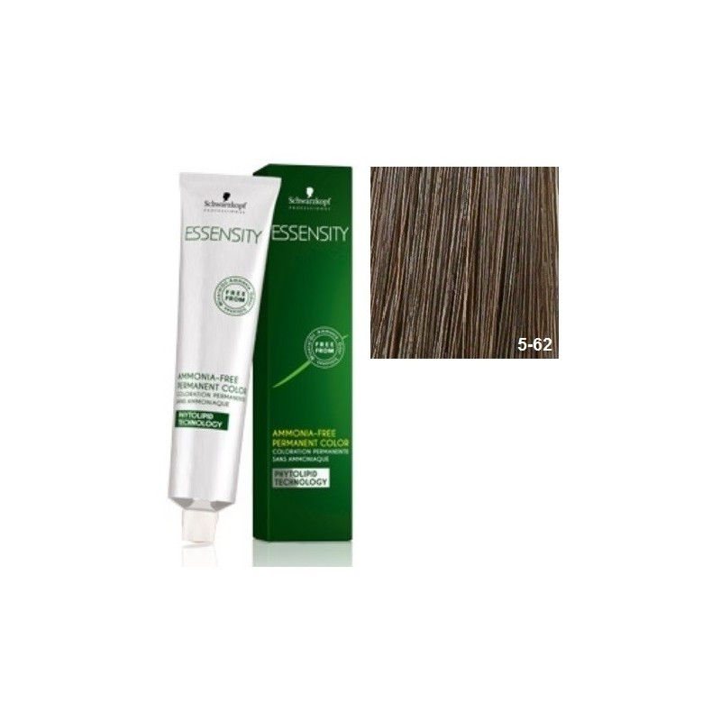 SCHWARZKOPF ESSENSITY TINE SIN AMONIACO 5-62 CASTAÑO CLARO MARRON HUMO + LOCIÓN ACTIVADORA