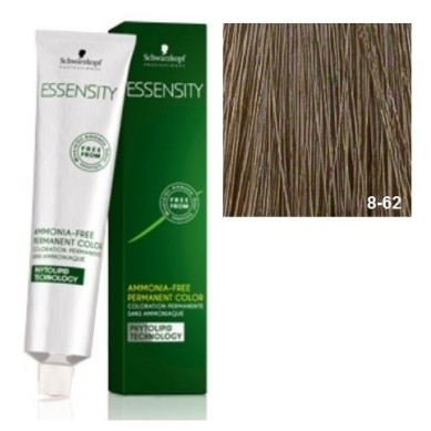 SCHWARZKOPF ESSENSITY TINE SIN AMONIACO 8-62 RUBIO CLARO MARRON HUMO + LOCIÓN ACTIVADORA