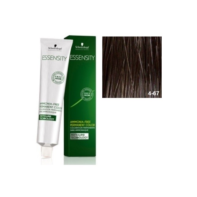 SCHWARZKOPF ESSENSITY TINE SIN AMONIACO 4-67 CASTAÑO MEDIO MARRON COBRIZO + LOCIÓN ACTIVADORA