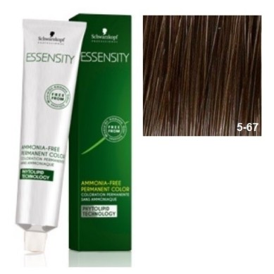 SCHWARZKOPF ESSENSITY TINE SIN AMONIACO 5-67 CASTAÑO CLARO MARRON COBRIZO + LOCIÓN ACTIVADORA