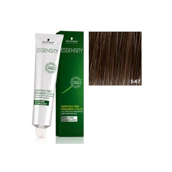SCHWARZKOPF ESSENSITY TINE SIN AMONIACO 5-67 CASTAÑO CLARO MARRON COBRIZO + LOCIÓN ACTIVADORA