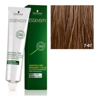 SCHWARZKOPF ESSENSITY TINE SIN AMONIACO 7-67 RUBIO MEDIO MARRON COBRIZO + LOCIÓN ACTIVADORA