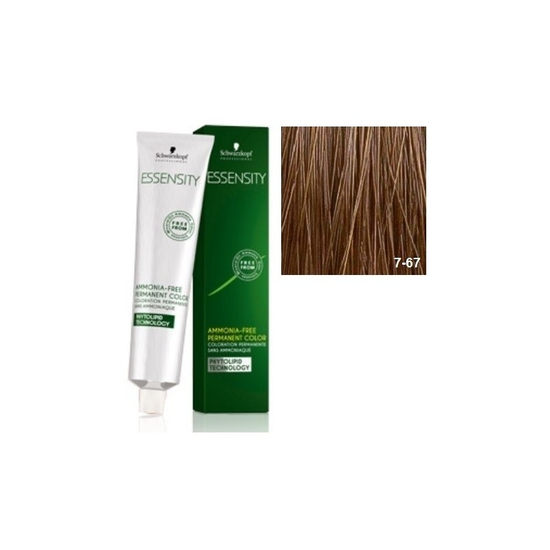 SCHWARZKOPF ESSENSITY TINE SIN AMONIACO 7-67 RUBIO MEDIO MARRON COBRIZO + LOCIÓN ACTIVADORA