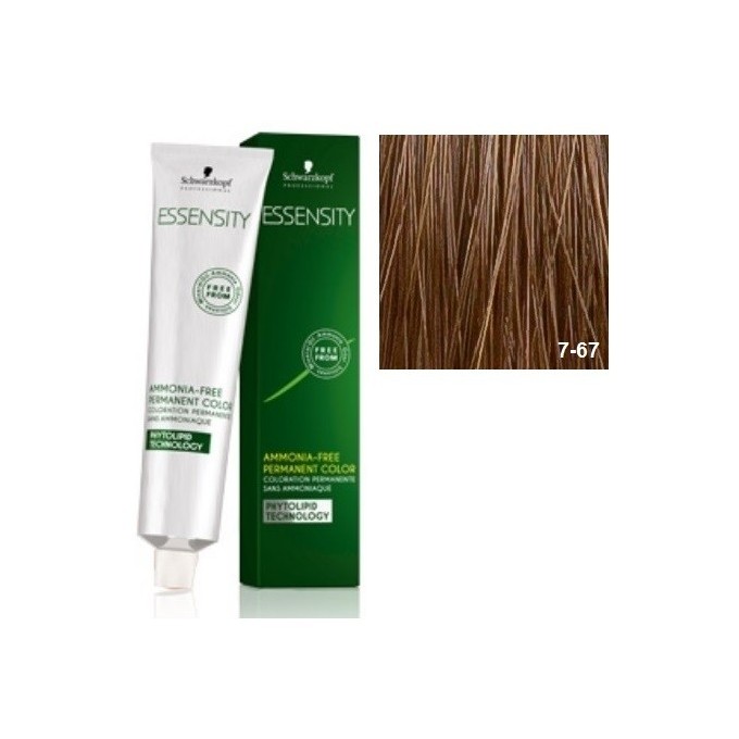 SCHWARZKOPF ESSENSITY TINE SIN AMONIACO 7-67 RUBIO MEDIO MARRON COBRIZO + LOCIÓN ACTIVADORA