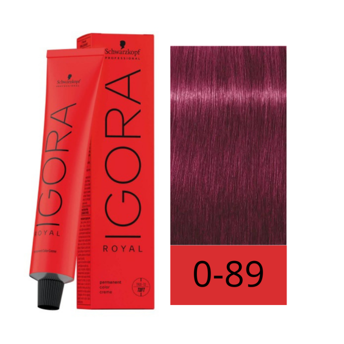 Schwarzkopf Igora Royal 0-89 Tono de Mezcla Rojo Violeta 60 ml