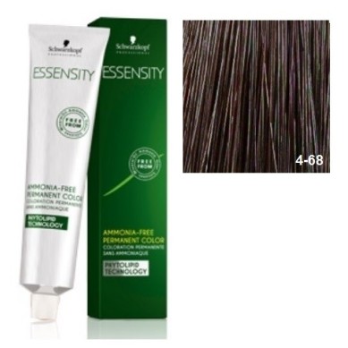 SCHWARZKOPF ESSENSITY TINTE SIN AMONIACO 4-68 CASTAÑO MEDIO MARRON ROJIZO + LOCIÓN ACTIVADORA
