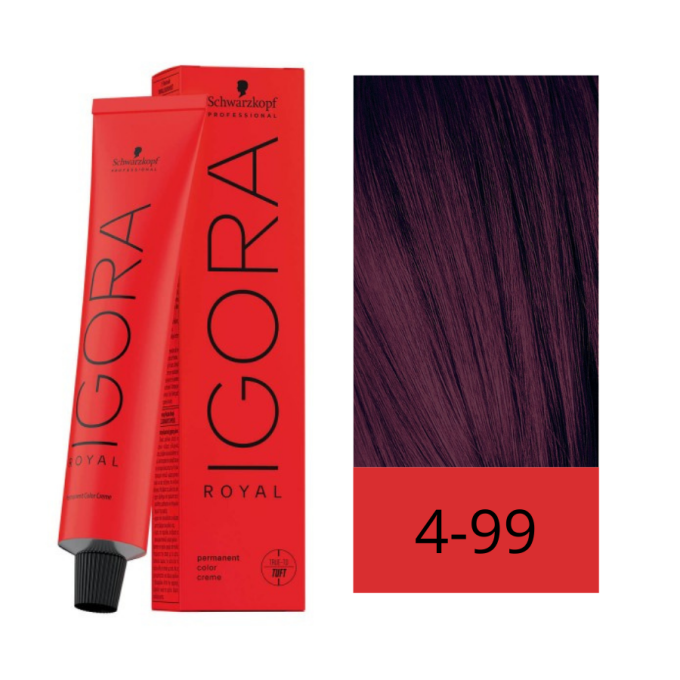 Schwarzkopf Tinte Igora Royal 4-99 Castaño Medio Violeta Intenso 60 ml